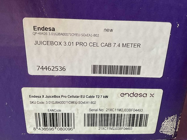 Endesa x juicebox 3.01 pro cellular eu cable t2 7kw laadpaal - afbeelding 6 van  6