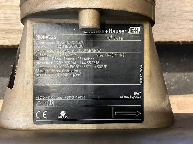 Endress + hauser promass flow meter - afbeelding 6 van  6