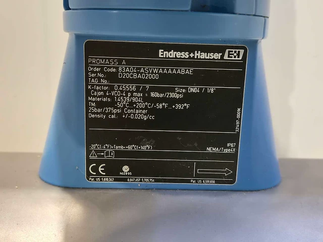 Endress+hauser - promass83 en promass a coriolis massameter - afbeelding 4 van  5