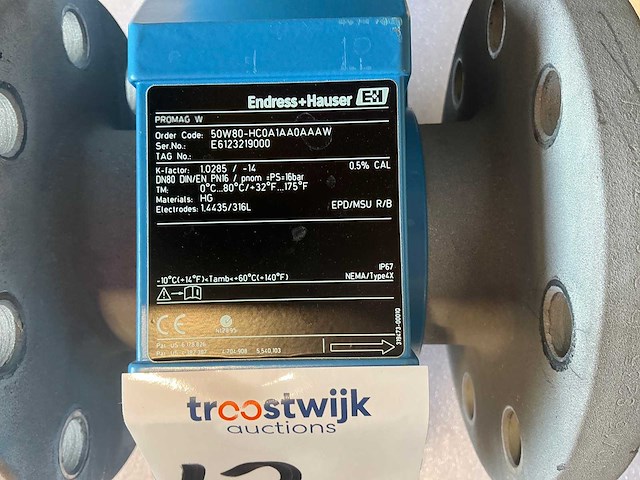 Endress&hauser promag 50/ promag w electro magnetische flowmeter dn80/pn16 - afbeelding 7 van  9