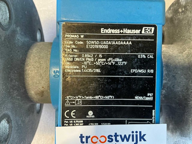 Endress&hauser promag 50/ promag w electromagnetische flowmeter dn50/pn40 - afbeelding 6 van  6