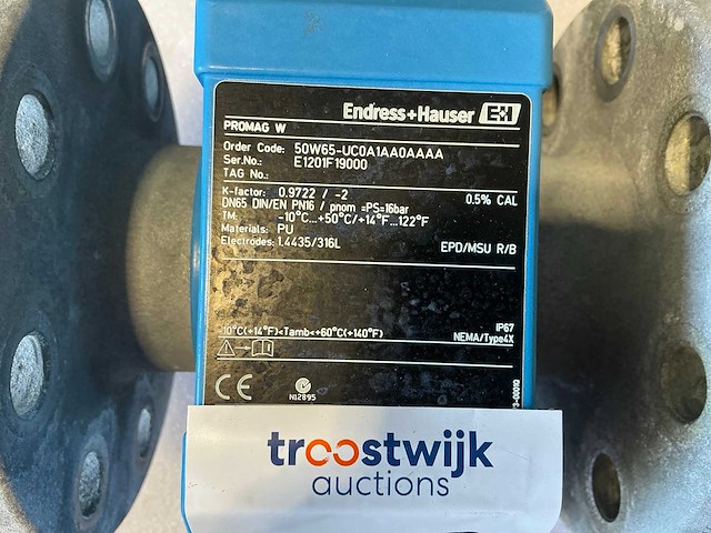 Endress&hauser promag 50/ promag w electromagnetische flowmeter dn65/pn10-16 - afbeelding 6 van  7