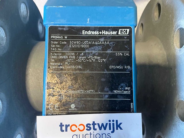 Endress&hauser promag 50/ promag w electromagnetische flowmeter dn80/pn16 - afbeelding 7 van  8
