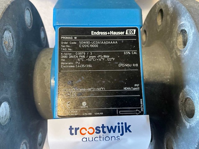 Endress&hauser promag 50/ promag w electromagnetische flowmeter dn80/pn16 - afbeelding 7 van  7