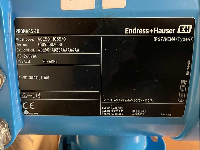 Endress+hauser promass 40 / promass e flow meter - afbeelding 3 van  4