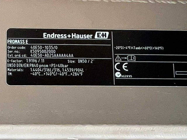Endress+hauser promass 40 / promass e flow meter - afbeelding 4 van  4