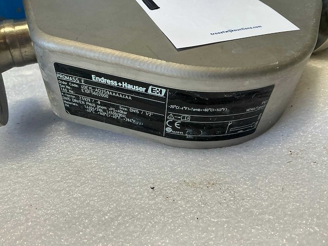 Endress&hauser promass 40/promass e flowmeter dn15/pn40 - afbeelding 9 van  9