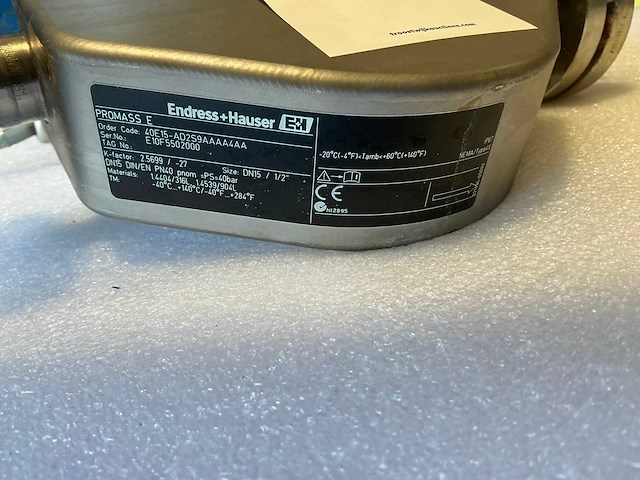 Endress&hauser promass 40/promass e flowmeter dn15/pn40 - afbeelding 8 van  11