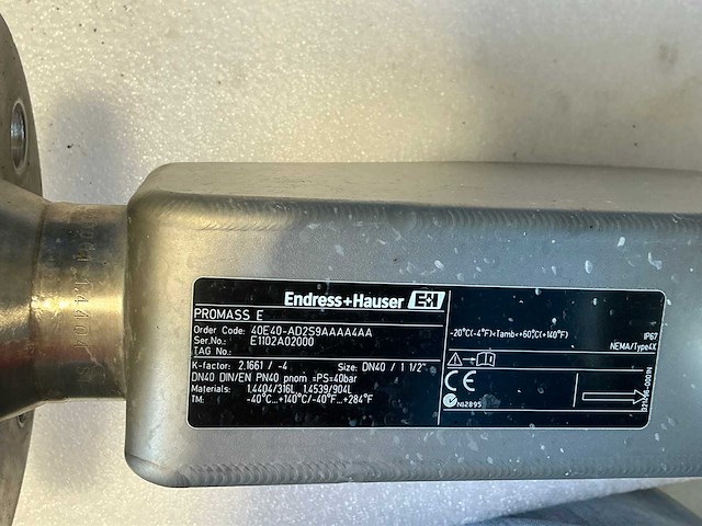 Endress&hauser promass 40/promass e flowmeter dn40/pn40 - afbeelding 6 van  8