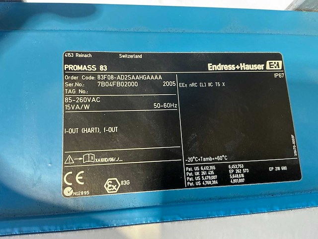 Endress&hauser promass 83 flowmeter read out - afbeelding 6 van  6
