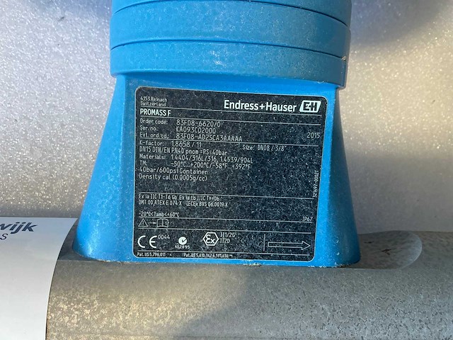 Endress&hauser promass 83/ promass f flowmeter dn15/pn40 - afbeelding 7 van  8