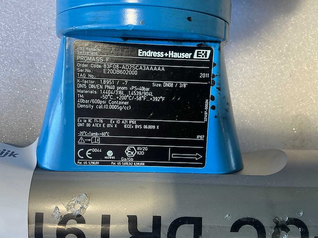 Endress&hauser promass 83/ promass f flowmeter dn15/pn40 - afbeelding 8 van  9