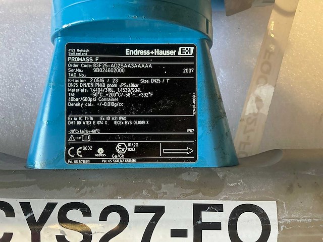 Endress&hauser promass 83/ promass f flowmeter dn25/pn40 - afbeelding 7 van  8