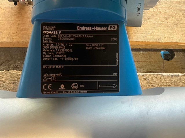 Endress&hauser promass 83/ promass f flowmeter dn50/pn40 - afbeelding 6 van  7