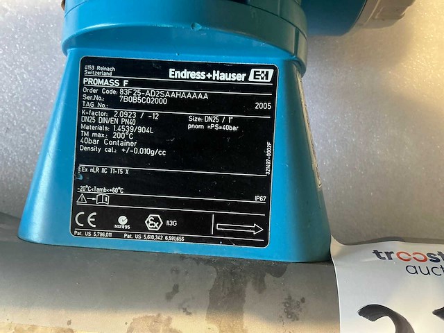 Endress&hauser promass 83/ promass f flowmeter pn40/dn25 - afbeelding 6 van  7