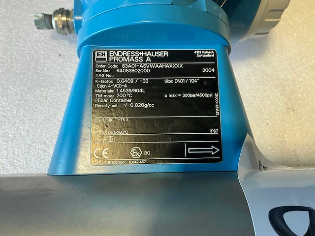 Endress&hauser promass 83/promass a flowmeter dn01 - afbeelding 5 van  7