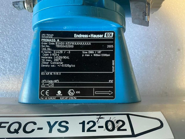 Endress&hauser promass 83/promass a flowmeter - afbeelding 7 van  9