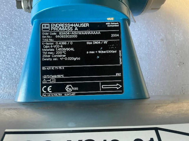 Endress&hauser promass 83/promass a flowmeter - afbeelding 6 van  9