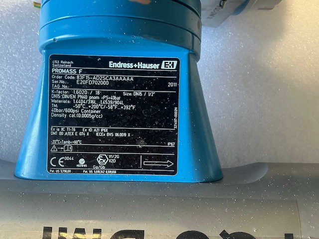 Endress&hauser promass 83/promass f flowmeter dn15 - afbeelding 6 van  7