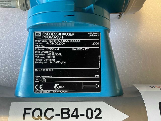 Endress&hauser promass 83/promass f flowmeter dn15/pn40 - afbeelding 7 van  10