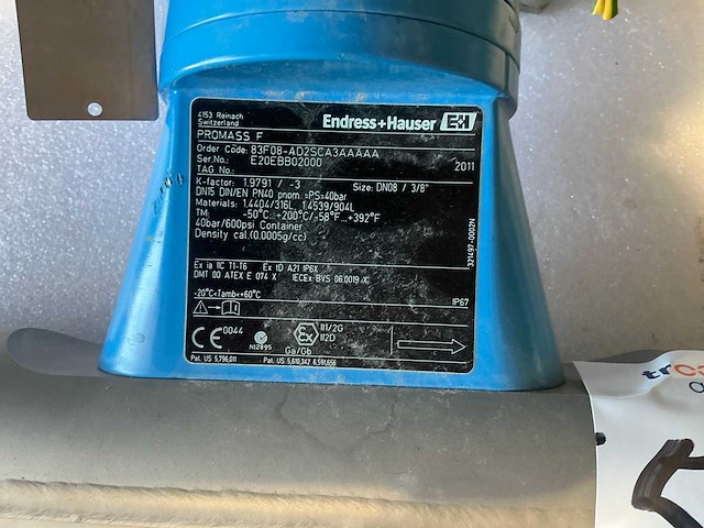Endress&hauser promass 83/promass f flowmeter dn15/pn40 - afbeelding 6 van  9