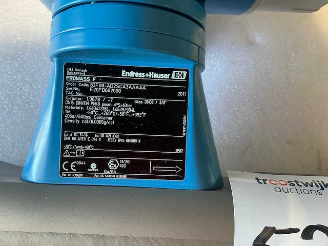 Endress&hauser promass 83/promass f flowmeter dn15/pn40 - afbeelding 6 van  8
