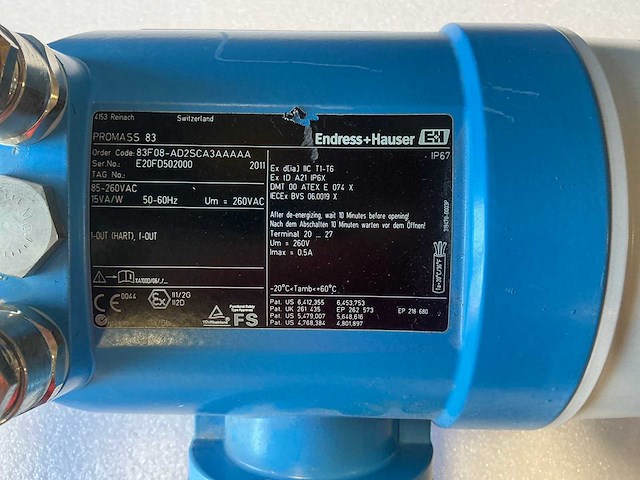 Endress&hauser promass 83/promass f flowmeter dn15/pn40 - afbeelding 5 van  9