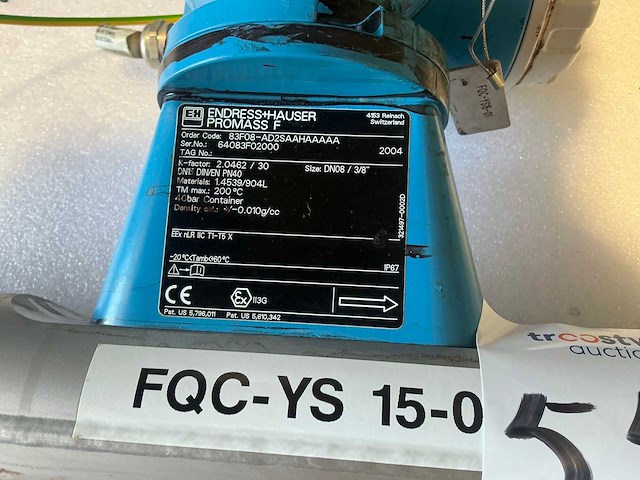 Endress&hauser promass 83/promass f flowmeter dn15/pn40 - afbeelding 7 van  9