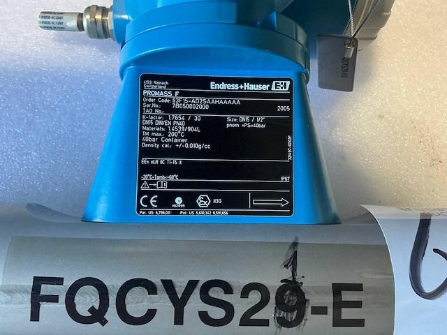 Endress&hauser promass 83/promass f flowmeter dn15/pn40 - afbeelding 6 van  8