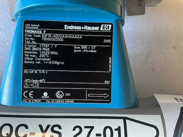 Endress&hauser promass 83/promass f flowmeter dn15/pn40 - afbeelding 6 van  8