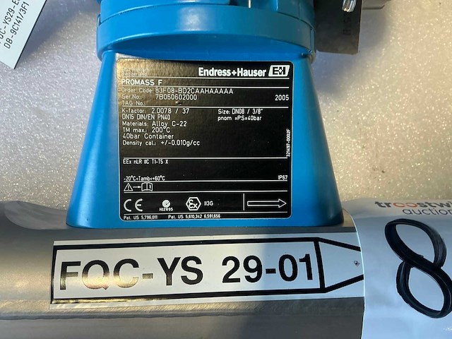 Endress&hauser promass 83/promass f flowmeter dn15/pn40 - afbeelding 6 van  9