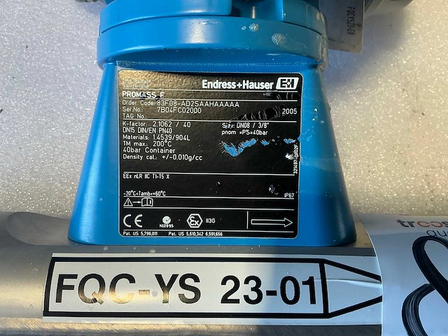 Endress&hauser promass 83/promass f flowmeter dn15/pn40 - afbeelding 6 van  8