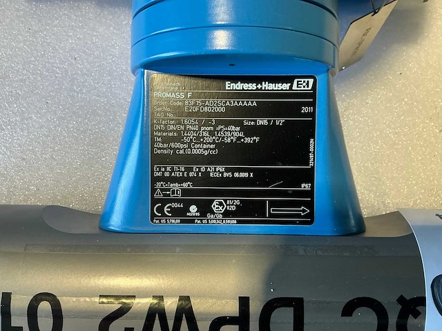 Endress&hauser promass 83/promass f flowmeter dn15/pn40 - afbeelding 6 van  8