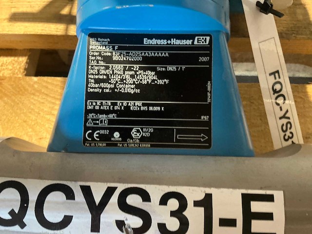 Endress&hauser promass 83/promass f flowmeter dn25/pn40 - afbeelding 7 van  7