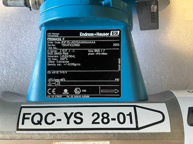 Endress&hauser promass 83/promass f flowmeter dn25/pn40 - afbeelding 8 van  8