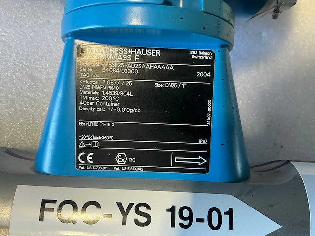 Endress&hauser promass 83/promass f flowmeter dn25/pn40 - afbeelding 7 van  9