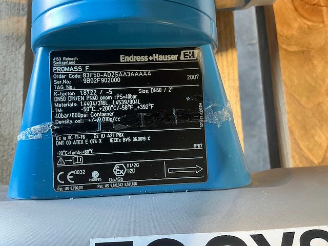 Endress&hauser promass 83/promass f flowmeter dn50/pn40 - afbeelding 7 van  8