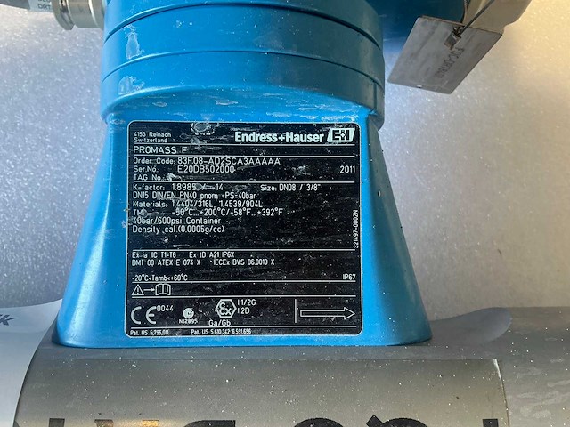 Endress&hauser promass 83/promass f flowmeter - afbeelding 8 van  11