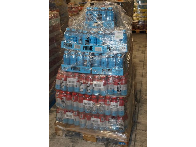Energie drank prime in twee smaken waaronder bleu rasberry en ice pop in 60 verpakkingen a 12 stuks in tota... - afbeelding 2 van  2