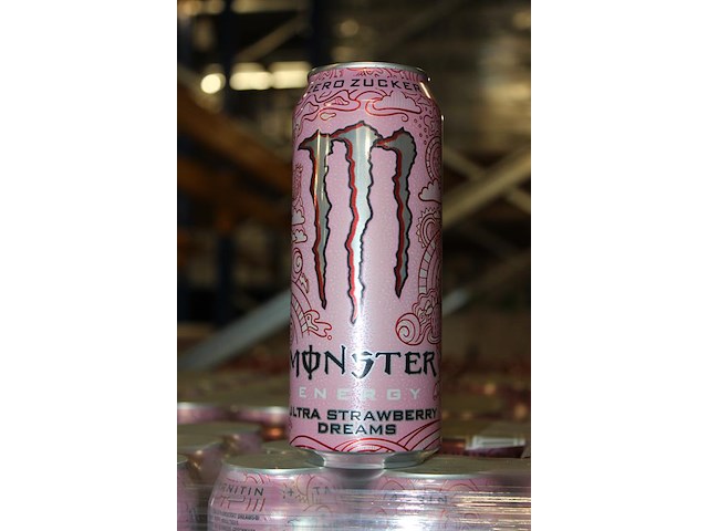 Energiedrank monster ultra strawberry. 120 trays a 12 x 0,5l. 1440 blikken. tht 6-27. - afbeelding 3 van  3