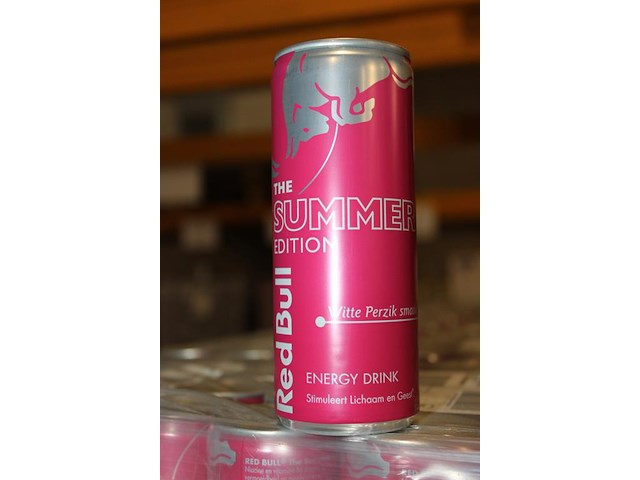 Energiedrank red bull summer edition witte perzik. 240 trays a 12 x 0,25l. 2880 blikken. tht 5-26. bod is i... - afbeelding 3 van  3