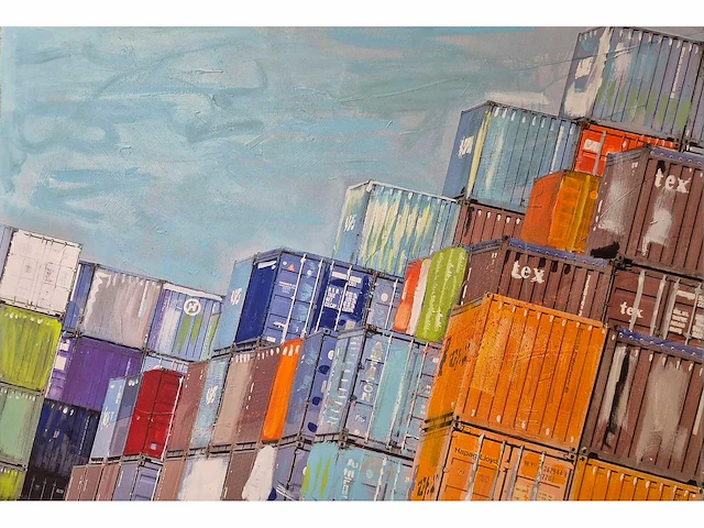 Engelbert van manen - acryl/mixed media op doek - 110 x 160 - afbeelding 1 van  4