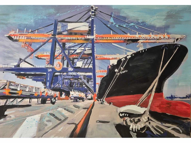 Engelbert van manen - acryl/mixed media op doek - 110 x 160 - afbeelding 1 van  4