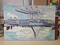 Engelbert van manen - acryl/mixed media op doek - 110 x 160 - afbeelding 2 van  4