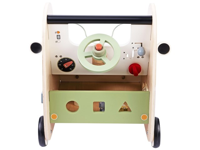 Engelhart houten loopwagen auto jack & jacky - afbeelding 3 van  4