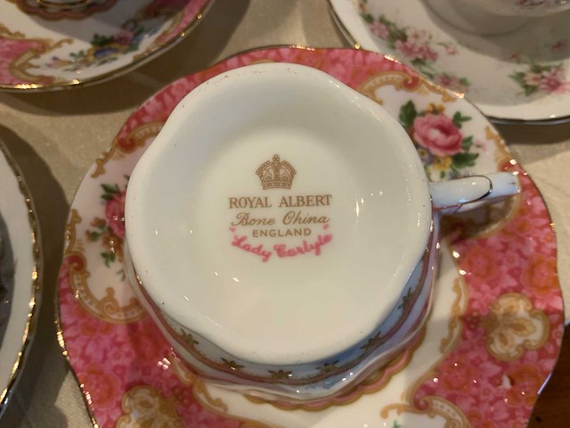 Engels thee servies royal albert, cambridge garden, royal canterbury (17x) - afbeelding 4 van  6