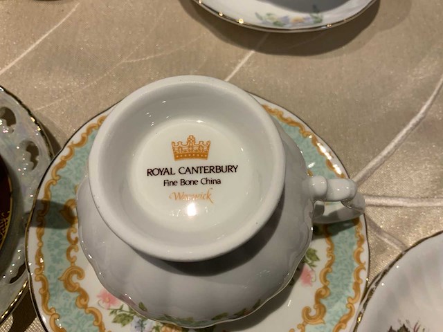 Engels thee servies royal albert, cambridge garden, royal canterbury (17x) - afbeelding 6 van  6