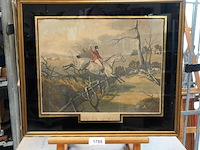 Engelse gekleurde jachtprenten (opticaprent) - afbeelding 1 van  5