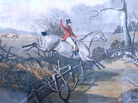 Engelse gekleurde jachtprenten (opticaprent) - afbeelding 3 van  5