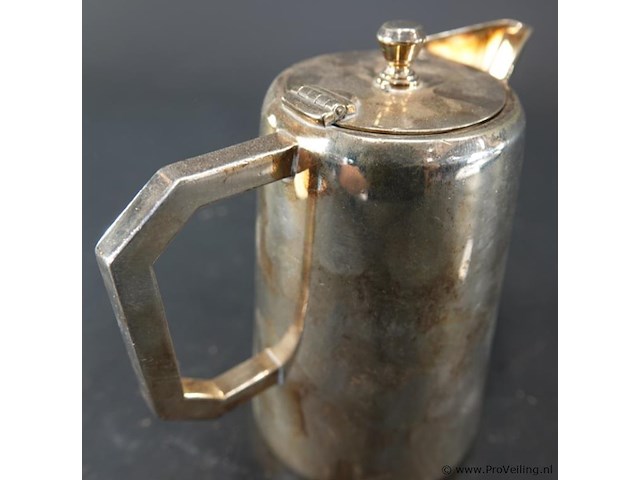 Engelse verzilverde koffiepot - afbeelding 4 van  5